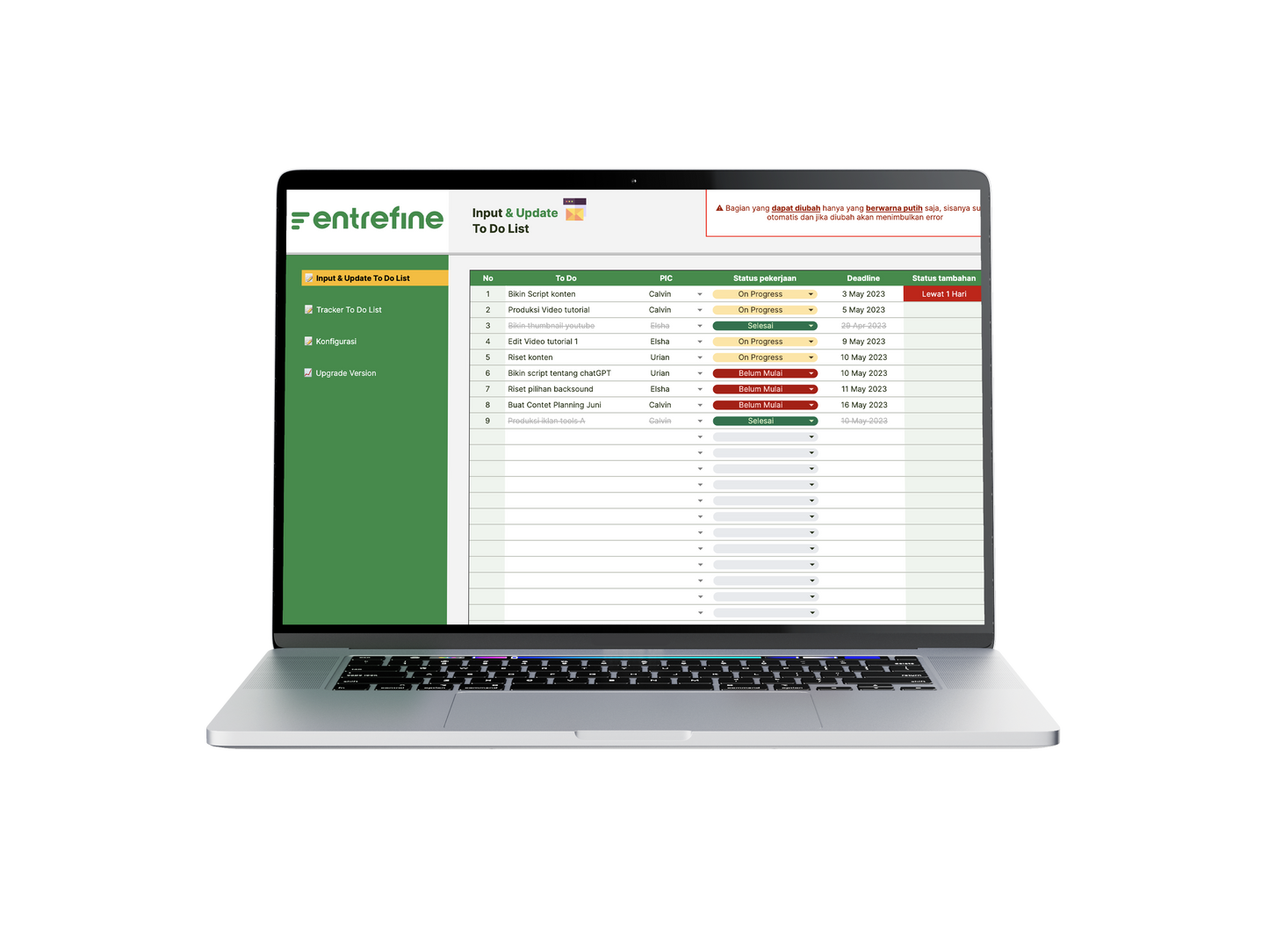 Template To-do-list Gratis