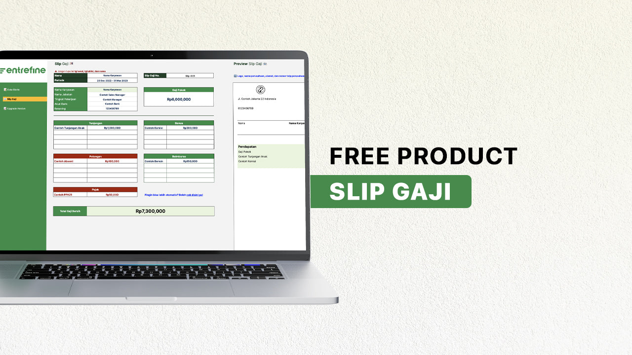 Template Slip Gaji Gratis - Google Sheets