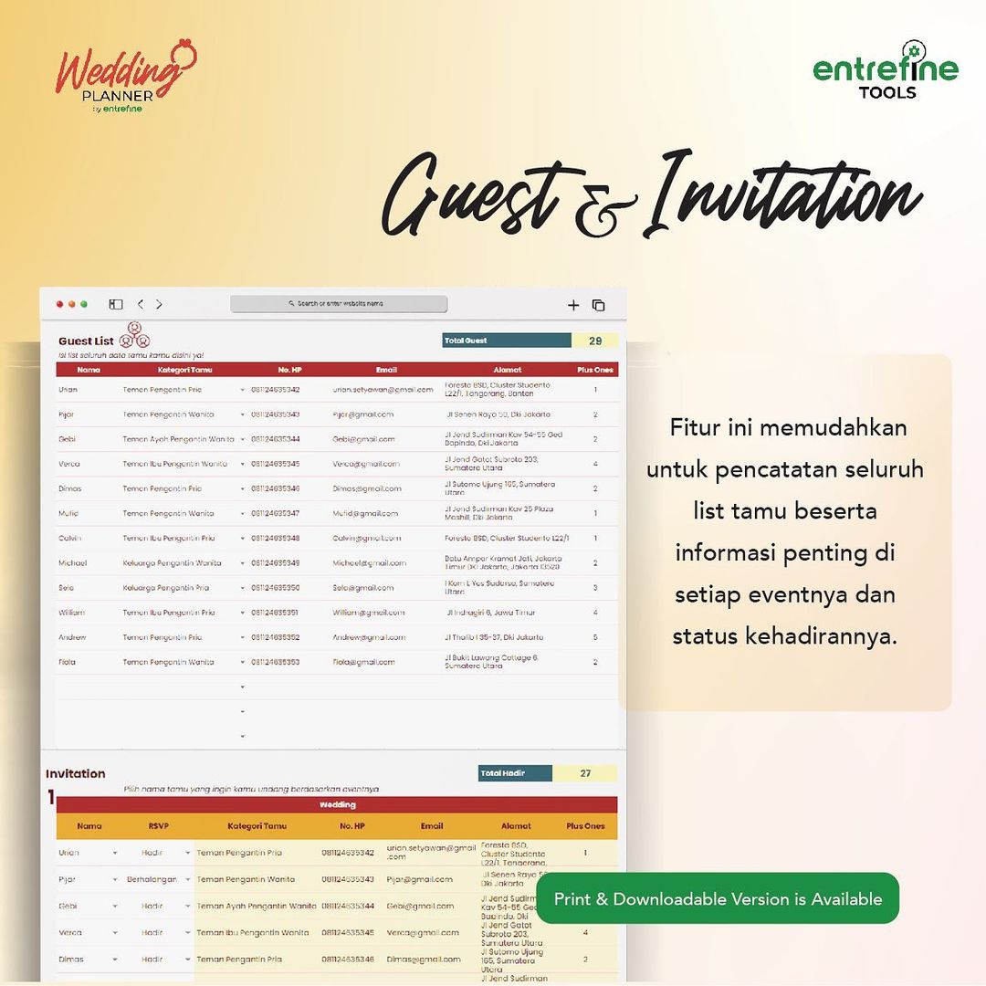 Wedding Planner Tools